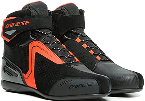 DAINESE Energyca Air Shoes, Hombres, Black Fluo Red, 43 EU