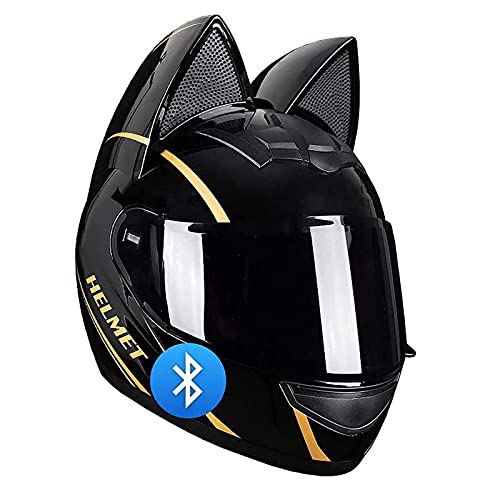 BGMKE Casco Integrado Bluetooth Moto Modular Abatible Casco Integrales con Visera Hombres Y Mujeres Cascos De Ciclomotor Dot/ECE Certificado para Street Scooter Bluetooth Cascos