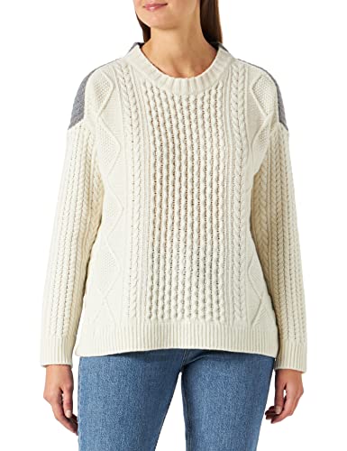 Blauer Jersey, Cuello Redondo Suéter, 123 Leche de avellanas, 46 para Mujer