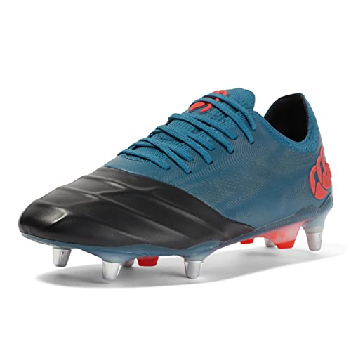 Canterbury Speed Team Soft Ground, Botas de Rugby Unisex Adulto, Fuego Oxy Clima Tormentoso del Océano Profund, 43 EU