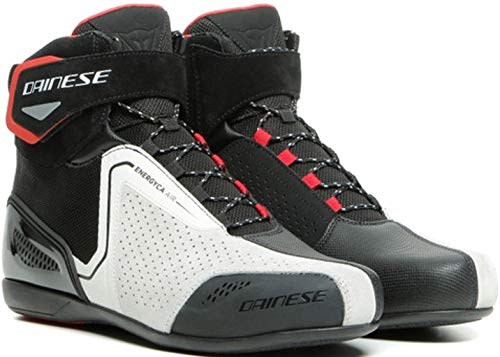 DAINESE Energyca Air Shoes, Hombres, Black White Lava Red, 41 EU