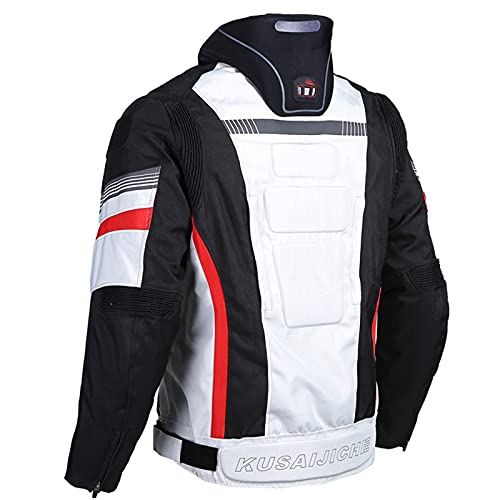 Chaqueta Moto Hombre Reflectante 4 Estaciones con Protecciones, Ropa Moto Hombre para Verano Invierno, Chaqueta para Moto Hombre, Cazadora Moto Hombre Reflectante(Size:XXXXL,Color:D (solo chaqueta))