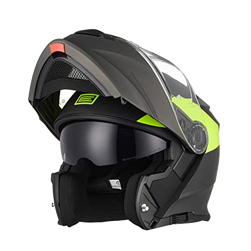 ORIGINE Casco Integral Modular para Motocicleta Flip up Dual Visor Homologado ECE