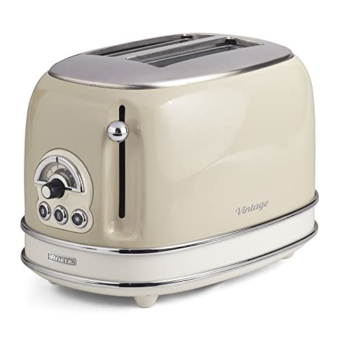 Ariete 155 Tostador Vintage, 810 W, Metal, 2 Ranuras, Beige