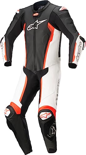 Alpinestars Traje de Piel X, Negro/Blanco/Rojo, 54 para Hombre