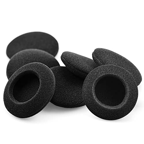 Almohadillas Auriculares,TesRank Almohadilla Espuma Reemplazo 8 Piezas Oído Repuesto Esponja Earpads Compatible con Mayorías de Auriculares- Negro,49-53mm/1.93