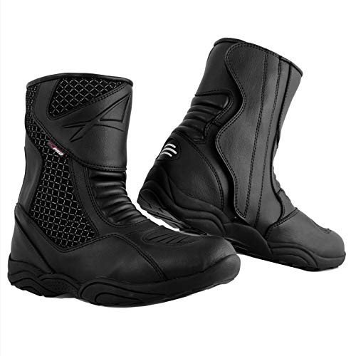 Turismo Botas Touring Moto Impermeables Motorista Zapatos Motocicleta Negro 41