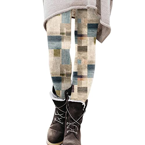 Vexiangni Mochila juvenil pequeña mujer primavera y otoño casual estampado leggings pantalones botas pijama Navidad hombre, beige, M