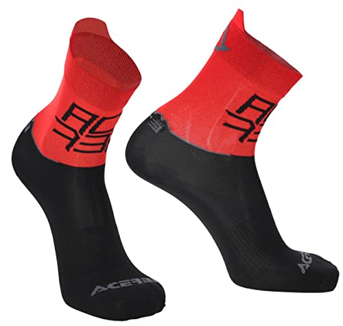 Acerbis Calcetines MTB Light Negro Gris Rojo (39-41), Light Negro Gris Rojo