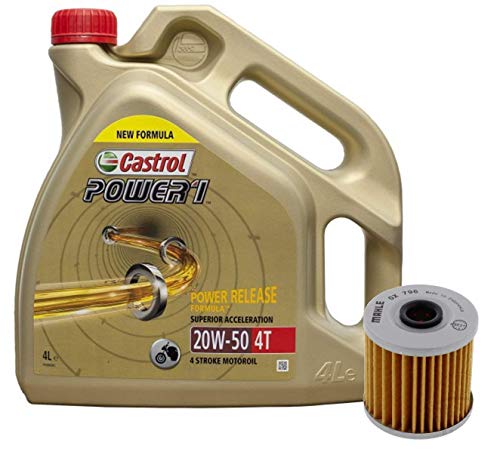 Castrol Kit Duo Power 1 Aceite de Motores 20W-50 4T 4L + Filtro Mahle OX796