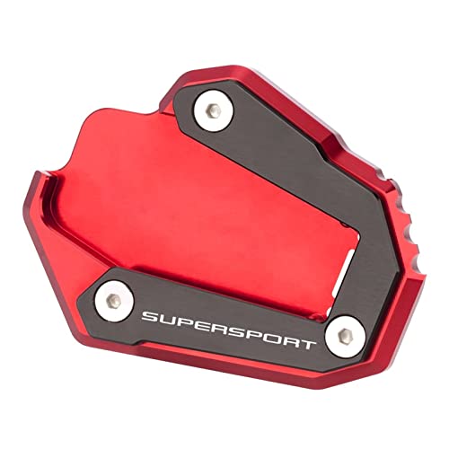 Almohadilla Pata Cabra Motocicleta Accesorios Soporte lateral Ampliación Pata de cabra Almohadilla de placa Motocicleta Para Du-ca-ti Supersport 950 Supersports Supersport S ( Color : RED 2 Supersport