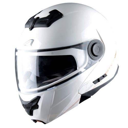 Astone Helmets - RT800 SOLID - Casque de moto modulable - Casque de moto 2 en 1 - Casque polyvalent route et ville - Casque en polycarbonate - exclusive white XL