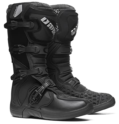 IMX RACING X-TWO Botas de moto Motocross Enduro Negro Certificación CE Sujetadores de cuatro etapas Microfibra para un mejor manejo de las cubiertas de la motocicleta TPU y TPR