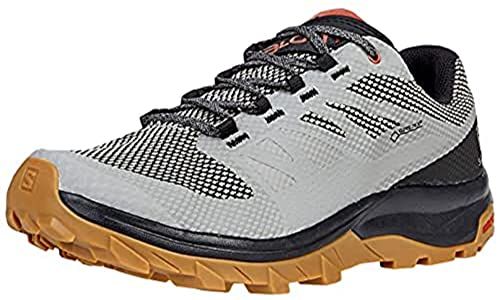 Salomon Outline Gore-Tex, Zapatos de Trekking y Senderismo, Hombre, Gris (Frost Gray Black Burnt Brick), 42 2/3 EU