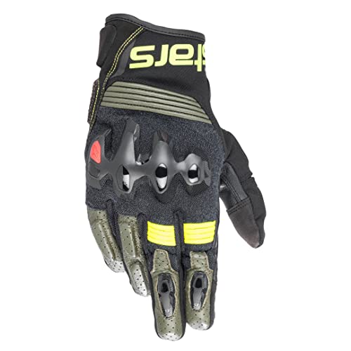 Alpinestars Halo Guantes de Motocicleta (Black/Yellow,M)