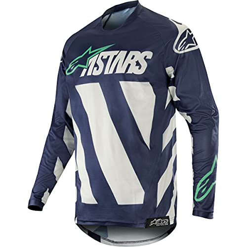 Alpinestars Camiseta De MX 2019 Racer Braap Gris-Azuloscuro-Teal (S, Azuloscuro)