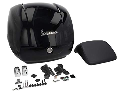 Baúl de 36 litros para Vespa GTS, GTS Super, GTV estándar, negro Lucido 094