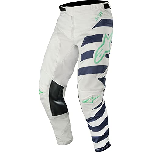 Alpinestars Racer Braap Pantalones de Motocross (White/Blue,32)