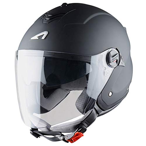 ASTONE - Casco jet minijet S, color negro mate, talla XS