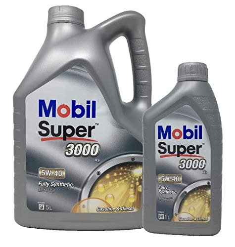 Aceite Lubricante Motor Sintético - Mobil Super 3000 X1 5W-40, pack 6 litros