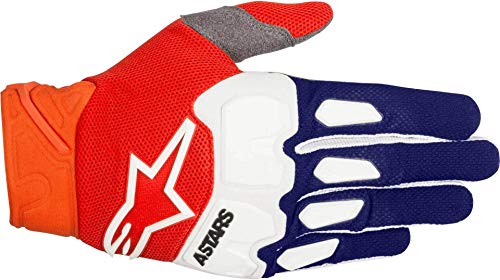 Alpinestars Guantes Racefend unisex para adultos, azul/naranja/blanco Lg (multicolor, talla única)