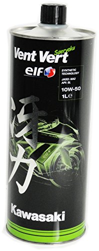 Aceite para motor Kawasaki Vent Vert elf 10W-50, totalmente sintético de BikerWorld