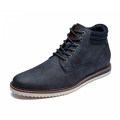 Bruno Marc Botas de Moda Hombre Botines Hombre Clasicos Moto Botas Azul SBBO227M-E Talla 43 (EUR)