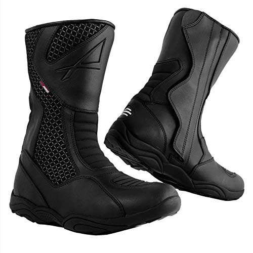 A-pro Botas Touring Moto impermeables Turismo Sport Road Maxi Scooters Negro 39