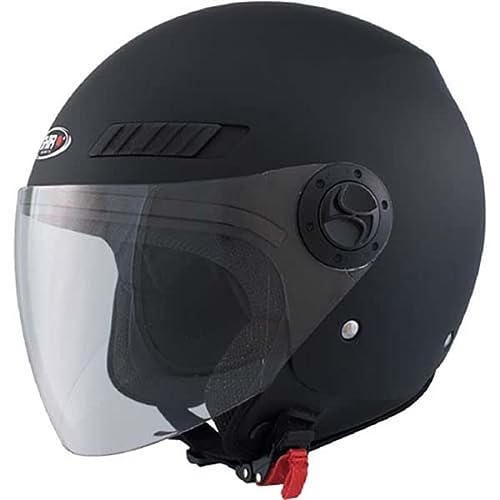 SHIRO 807083 Casco SH-62 Jet NEG Mate T.M, Adultos Unisex