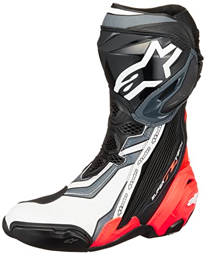 Alpinestars Botas de Moto Supertech R, Barco de Tobillo Hombre, Negro, 44 EU