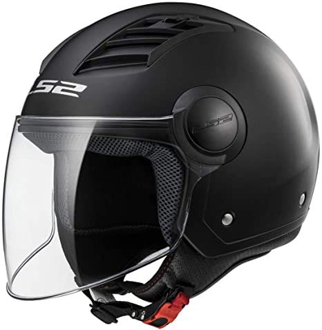 E-BIKERS.IT LS2 Airflow Casco OF562 con visera larga negra mate mate talla S (56 cm)