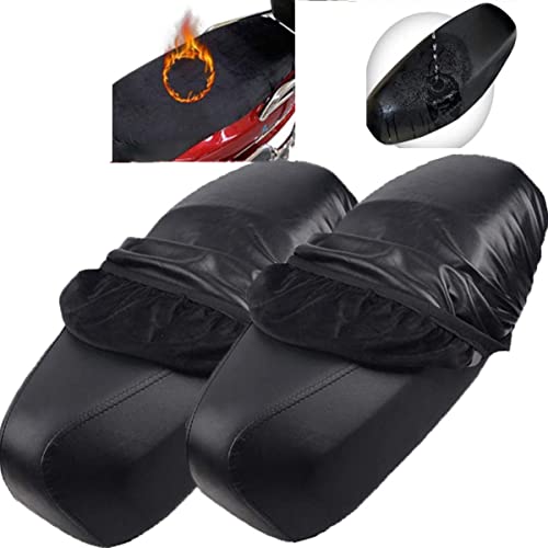 Funda Asiento Moto,Biluer 2PCS Almohadilla Asiento de Motocicleta Cubierta del Asiento del Scooter para La Mayoría De Los Asientos De Motocicletas Eléctricas