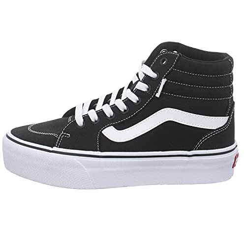 Vans Filmore Hi Platform Zapatillas Para Mujer, Canvas Black/White, 39 EU