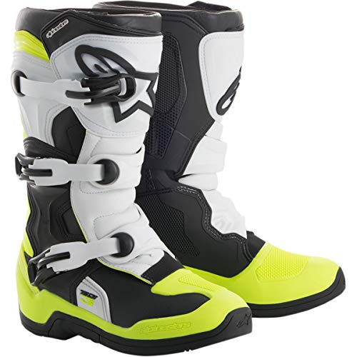 Alpinestars 2018 Youth Tech-3S Boots (6) (BLACK/WHITE/FLO RED)