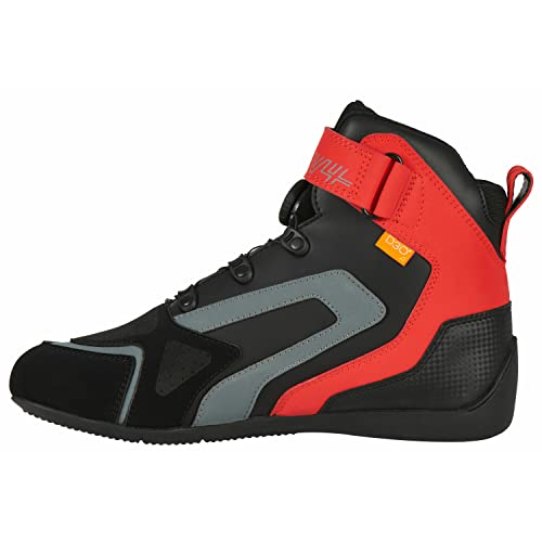 Furygan V4 Easy D3O, Botas Hombre, Noir-Rouge, 42 EU