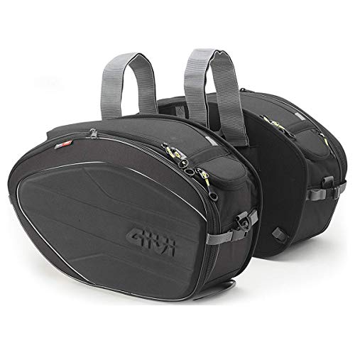 Givi EA100B Easy Bag - Alforja de 28-35 Litros, Carga Máxima 5 Kg por Bolso, Negro, 2 Unidades