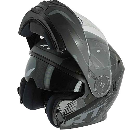 ASTONE Casco modulable rt1200 Works negro mate gris talla M