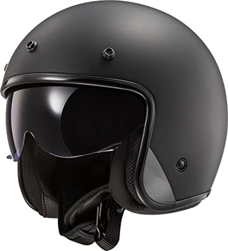 LS2, casco jet moto BOB black mat, XXL