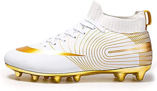 WOWEI Zapatillas de Fútbol Hombre Calzado de Fútbol para Niños Profesionales Botas de Fútbol Spike Aire Libre Atletismo Zapatos de Fútbol Ligero Tacos Fútbol Deporte (Elevado Estilo 3, 42)