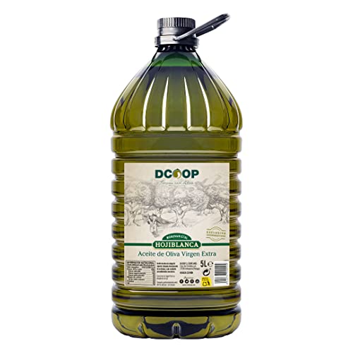 DCOOP Aceite de Oliva Virgen Extra - Variedad Hojiblanca, Ideal Para Cocinar, Botella PET Conserva las Propiedades del Producto, 5 Litros