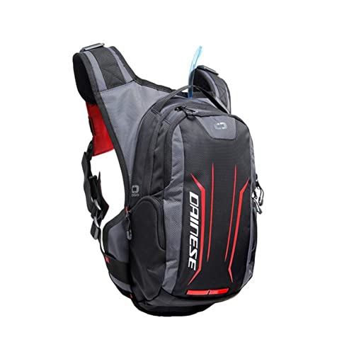 Dainese Alligator Backpack, Mochila De Hidratación Moto, Negro/Rojo, N