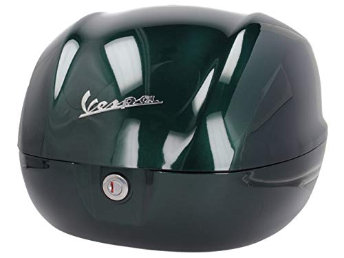 Topcase original Piaggio 32 litros para Vespa Sprint, Primavera 50 125 CCM a partir de 2019 (Racing Sixties metallized Green 349/A)