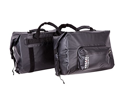 SHAD W0SB42 Saddle Bag SW42 Bolsa Blanda para Motocicleta, Resistente al Agua, Color Negro