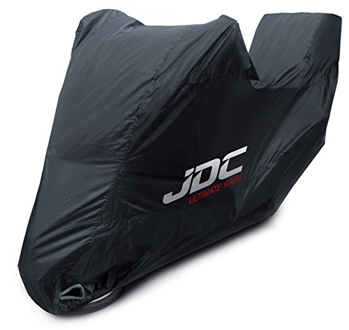 JDC Funda Moto 100% Impermeable - Ultimate Rain (Resistente, Forro Suave, Paneles Resistentes al Calor, Costuras Selladas) - XL Baúl