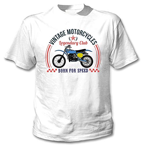 Teesandengines Bultaco pursang mkii 370 Vintage Motorcycles Camiseta Blanca para Hombre de Algodon Size Xxlarge