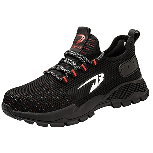 Amazon Zapatos De Seguridad,Transpirables Deportivas Deportivas Deportivas atléticas Caminar Gimnasio Zapatillas de Deporte,Red▂48