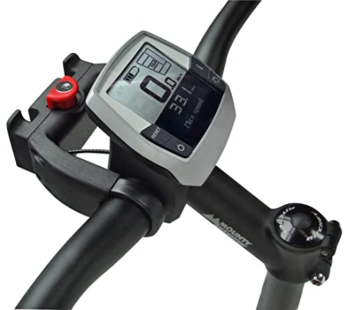 KLICKfix Adaptador de manillar con cerradura para bicis eléctricas, universal 22-26 mm y de 31,8 mm de diámetro.