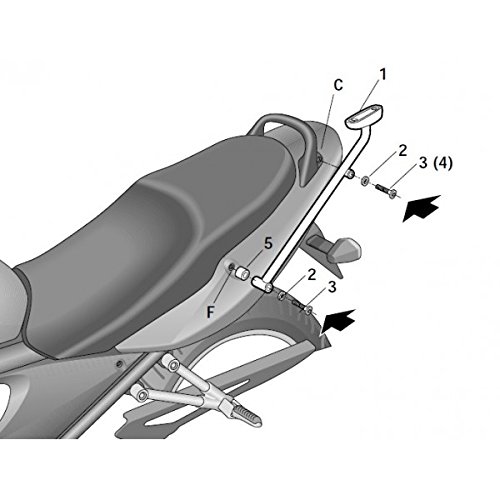 Compatible con / Reemplazo para 600 Bandit -00/04/1200 Bandit -01/05- Porta equipaje Soporte de Top Case SHAD-S0BN60ST