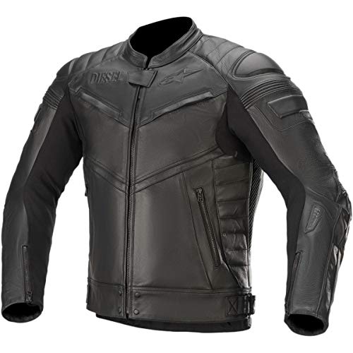 Alpinestars AS-DSL Shiro - Chaqueta de piel para hombre, compatible con Tech-Air, color negro