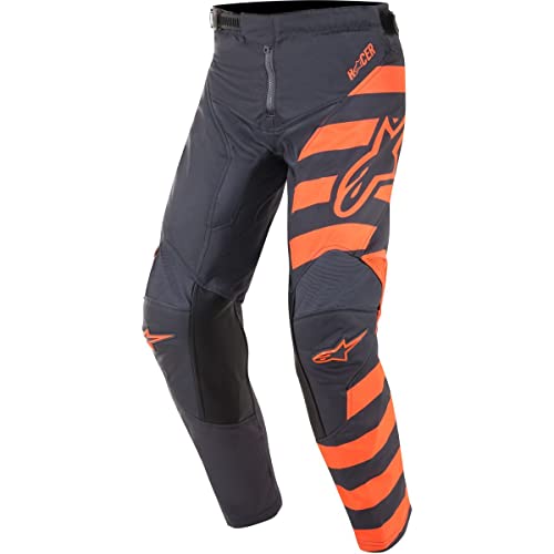 Alpinestars Pantalones Mx Niño 2019 Racer Braap Anthracite-Anaranjado-Fluorescen (22 = 56Cm Niño, Negro)